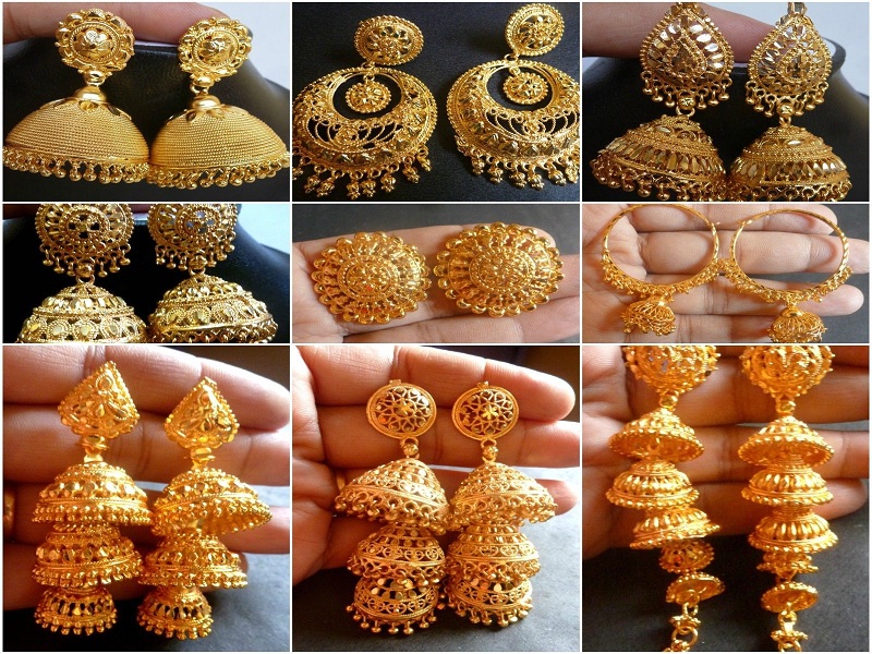 Jhumka Latest Design Of Gold Earrings | Jhumka Design Gold | लेटेस्ट गोल्ड झुमका डिज़ाइन
